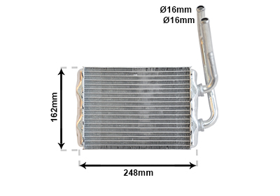 VAN WEZEL Varmeelement, kabinevarme 43006220 for RENAULT