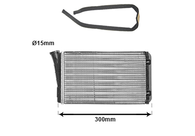 VAN WEZEL Varmeelement, kabinevarme 37006196 for OPEL