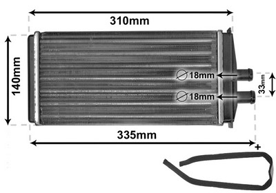 VAN WEZEL Varmeelement, kabinevarme 76006016 for SKODA