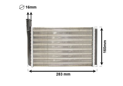 VAN WEZEL Varmeelement, kabinevarme 58006061 for AUDI VW