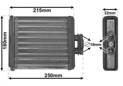 VAN WEZEL Varmeelement, kabinevarme 58006196 for SEAT AUDI