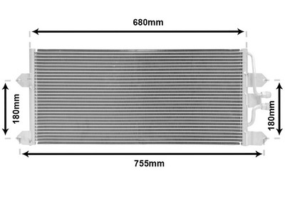 VAN WEZEL Kondensor, klimaanlæg 58005145 for VW