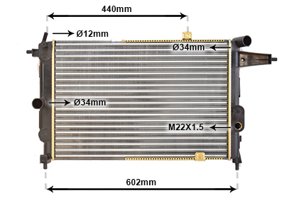VAN WEZEL Køler, motorkøling 37002119 for OPEL