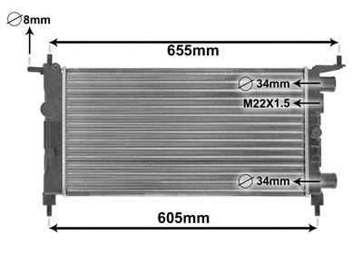 VAN WEZEL Køler, motorkøling 37002261 for OPEL