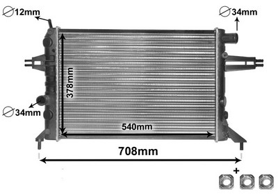 VAN WEZEL Køler, motorkøling 37002272 for OPEL GENERAL MOTORS