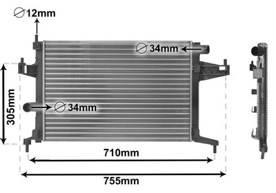 VAN WEZEL Køler, motorkøling 37002306 for OPEL GENERAL MOTORS