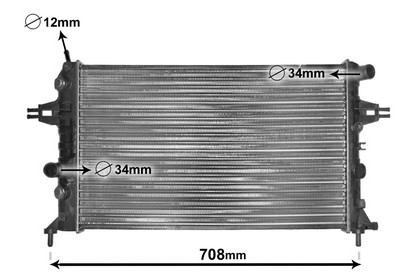 VAN WEZEL Køler, motorkøling 37002254 for OPEL
