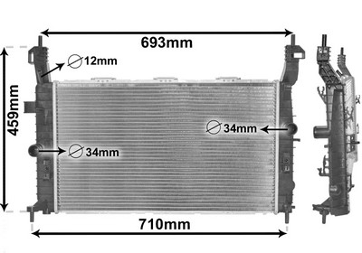 VAN WEZEL Køler, motorkøling 37002345 for OPEL