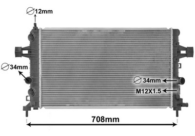 VAN WEZEL Køler, motorkøling 37002363 for OPEL