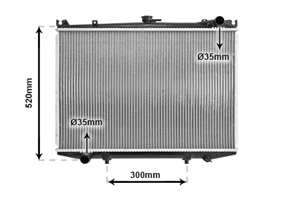 VAN WEZEL Køler, motorkøling 13002041 for NISSAN