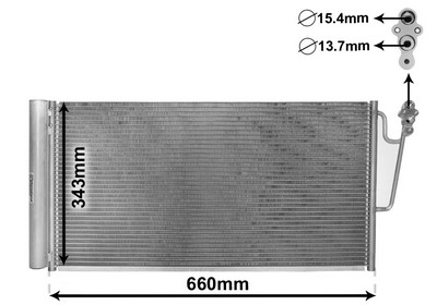 VAN WEZEL Kondensor, klimaanlæg 06005363 for BMW