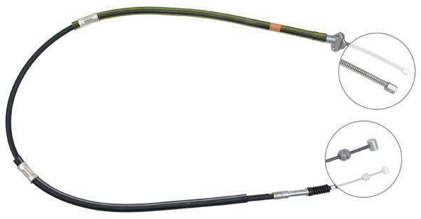 A.B.S. Håndbremsekabel k16358 for TOYOTA