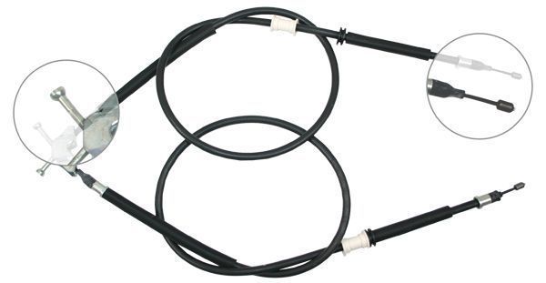 A.B.S. Håndbremsekabel k17282 for OPEL VAUXHALL