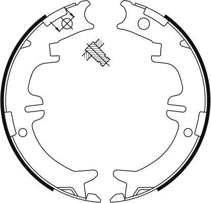 A.B.S. Bremsebakkesæt, parkeringsbremse 9114 for MITSUBISHI TOYOTA LEXUS CHERY