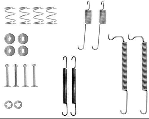 A.B.S. Tilbehørssæt, bremsebakker 0628q for OPEL VAUXHALL