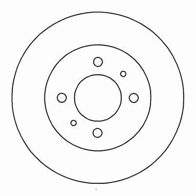 A.B.S. Bremseskive 15034 fuld 257mm 12mm for LANCIA