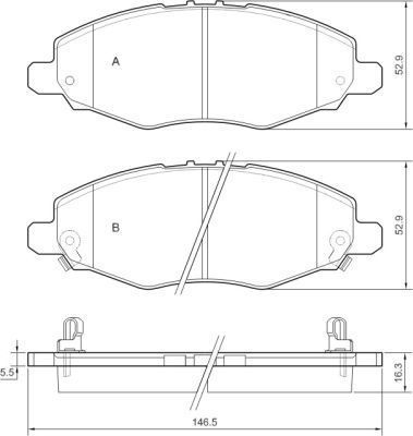 A.B.S. Bremseklodser 37672 for TOYOTA