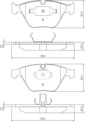 A.B.S. Bremseklodser 37346 for BMW
