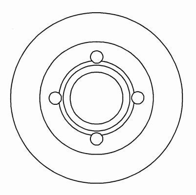 A.B.S. Bremseskive 16068 fuld 245mm 10mm for AUDI