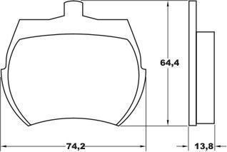 A.B.S. Bremseklodser 36011 for MINI VAUXHALL ROVER AUSTIN MG TRIUMPH