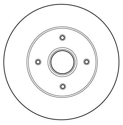 A.B.S. Bremseskive 16058 fuld 238mm 8mm for RENAULT