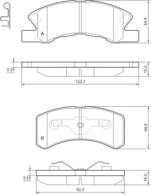 A.B.S. Bremseklodser 37490 for DAIHATSU MITSUBISHI
