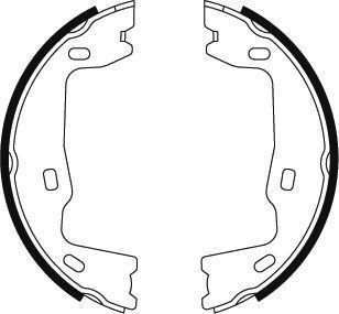 A.B.S. Bremsebakkesæt, parkeringsbremse 8786 for OPEL SAAB CHEVROLET VAUXHALL