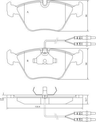 A.B.S. Bremseklodser 36774 for PEUGEOT