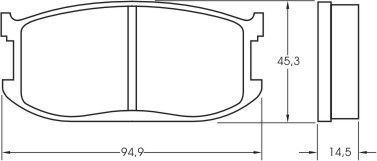 A.B.S. Bremseklodser 36453 for MAZDA