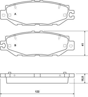 A.B.S. Bremseklodser 36922 for LEXUS TOYOTA