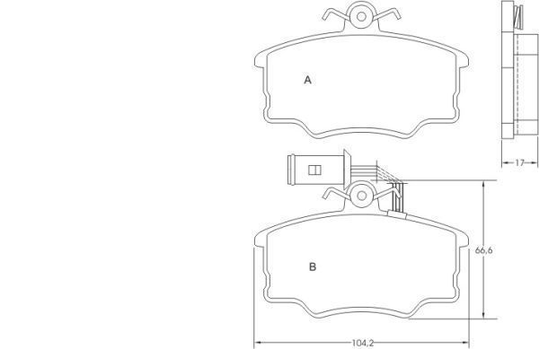A.B.S. Bremseklodser 36631 for ALFAROME/FIAT/LANCI