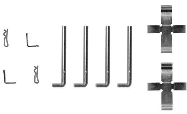 A.B.S. Tilbehørssæt, skivebremsebelægning 0968q for ALFAROME/FIAT/LANCI
