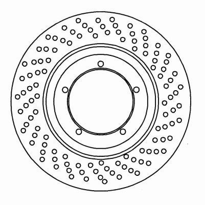 A.B.S. Bremseskive 15808 perforeret 304mm 32mm for PORSCHE