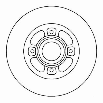 A.B.S. Bremseskive 16151 fuld 238mm 8mm for RENAULT