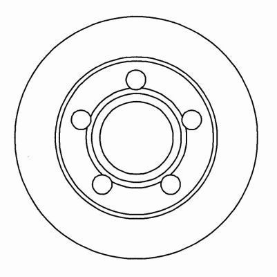 A.B.S. Bremseskive 16249 fuld 245mm 10mm for AUDI