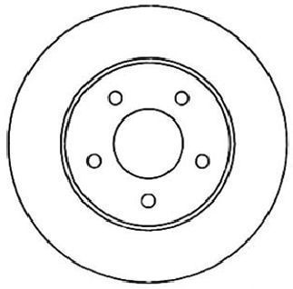 A.B.S. Bremseskive 16360 fuld 281mm 11mm for CADILLAC BUICK