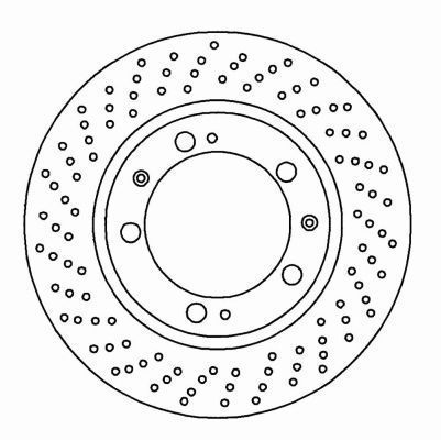 A.B.S. Bremseskive 16490 perforeret 304mm 32mm for PORSCHE