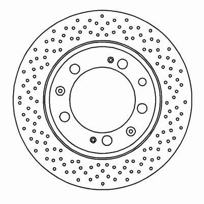 A.B.S. Bremseskive 16492 perforeret 299mm 24mm for PORSCHE