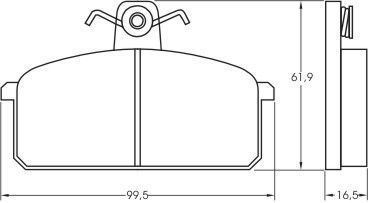 A.B.S. Bremseklodser 36146 for AUTOBIANCHI