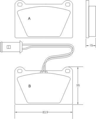 A.B.S. Bremseklodser 36449 for AUSTIN MG RELIANT