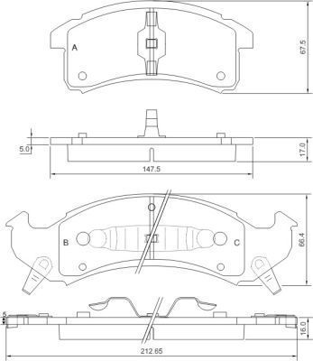 A.B.S. Bremseklodser 38623 for CHEVROLET BUICK CADILLAC PONTIAC