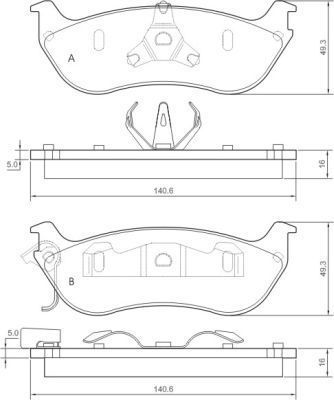 A.B.S. Bremseklodser 38674 for FORD USA