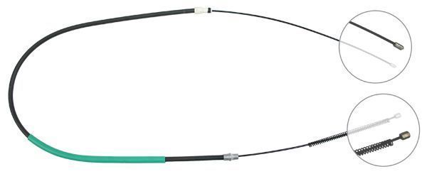 A.B.S. Håndbremsekabel k13326 for PEUGEOT CITROËN