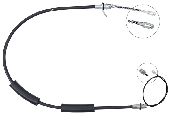 A.B.S. Håndbremsekabel k14049 for CHRYSLER DODGE FIAT / LANCIA