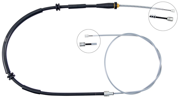 A.B.S. Håndbremsekabel k14081 for MERCEDES-BENZ RENAULT