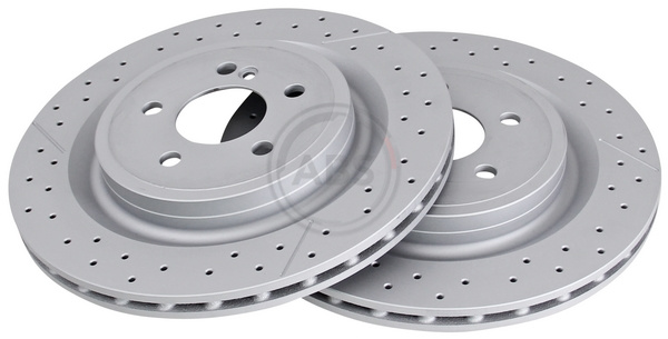 A.B.S. Bremseskive 18729 lukket/perforeret 330mm 22mm for MERCEDES-BENZ