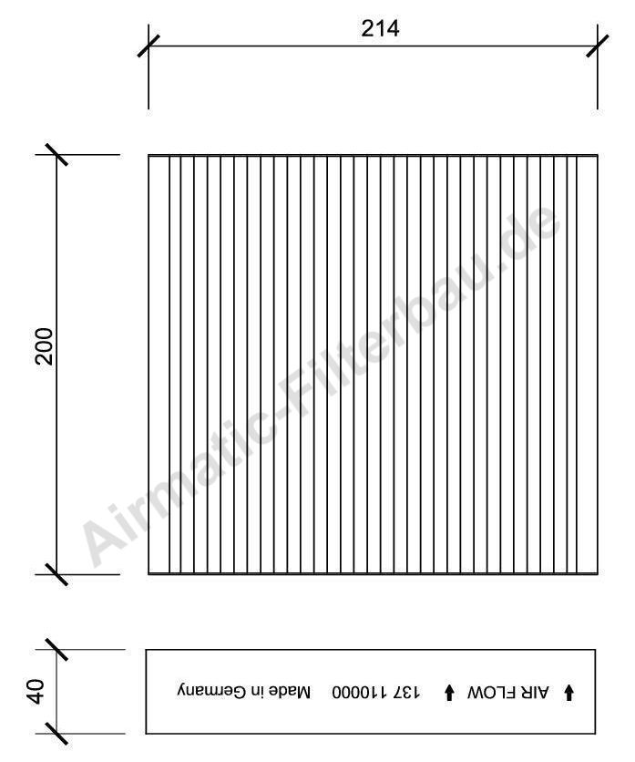 AIRMATIC FILTERBAU Kabineluftfilter if0137