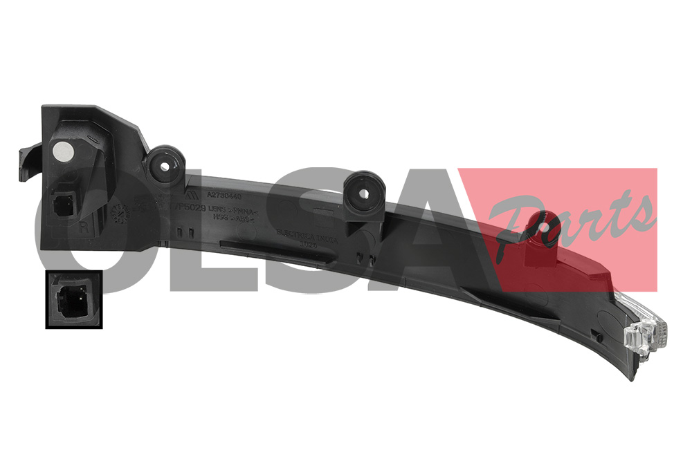 AIC Blinklygte 75440 Sidespejl højre side for PORSCHE