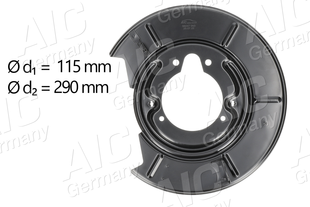 AIC Stænkskærm, bremseskive 56247 Bagaksel højre for BMW