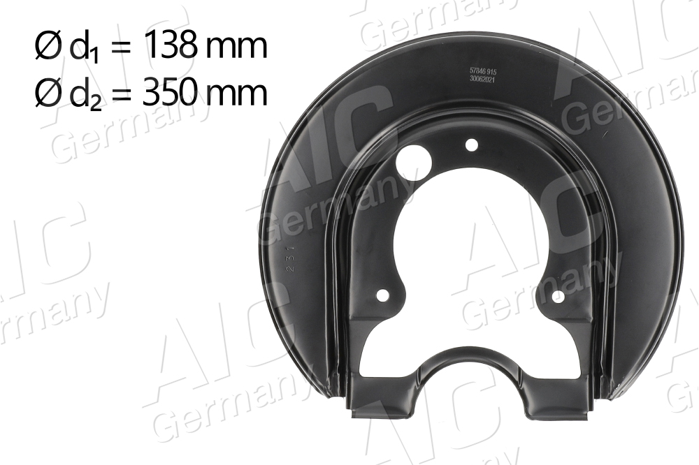 AIC Stænkskærm, bremseskive 57846 Bagaksel højre for VW